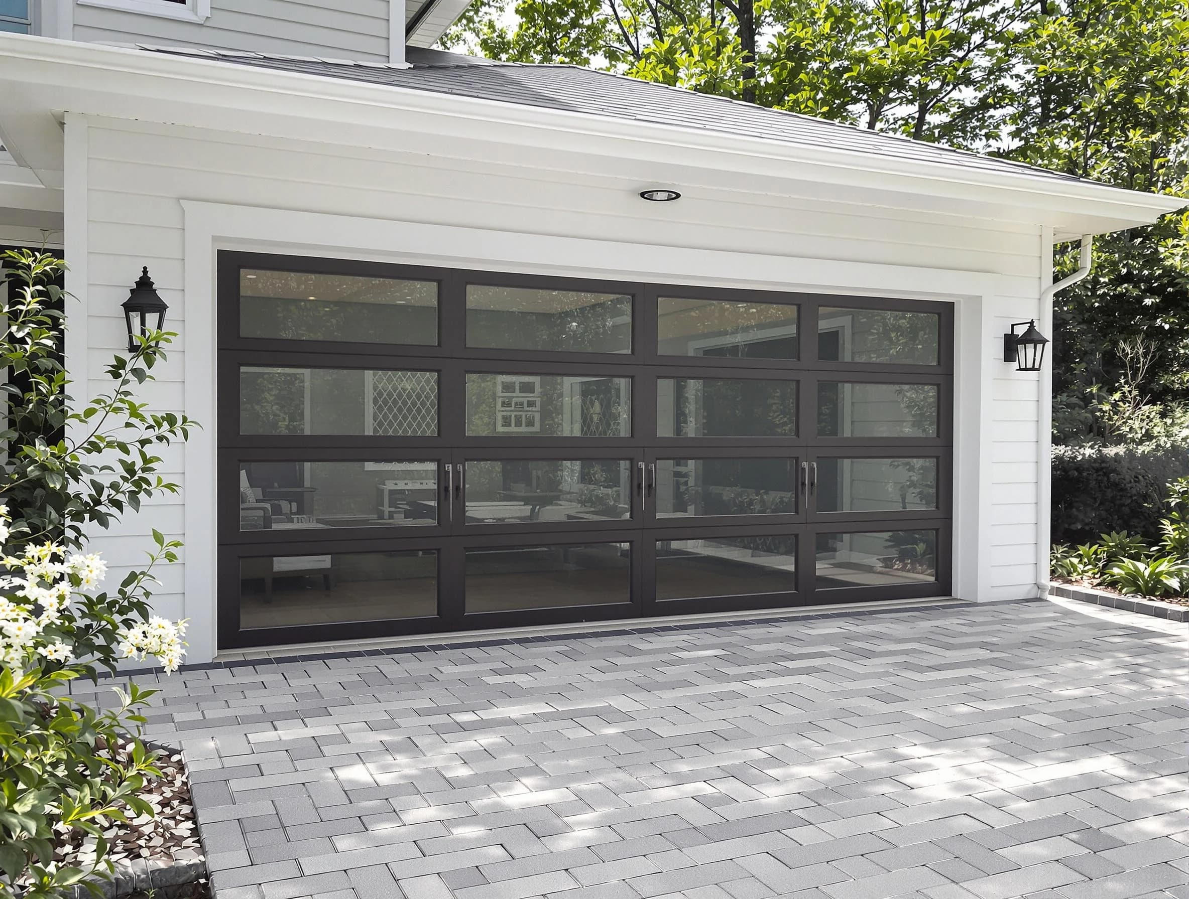 Alpharetta Garage Door Repair design specialist presenting custom garage door options to Alpharetta homeowner