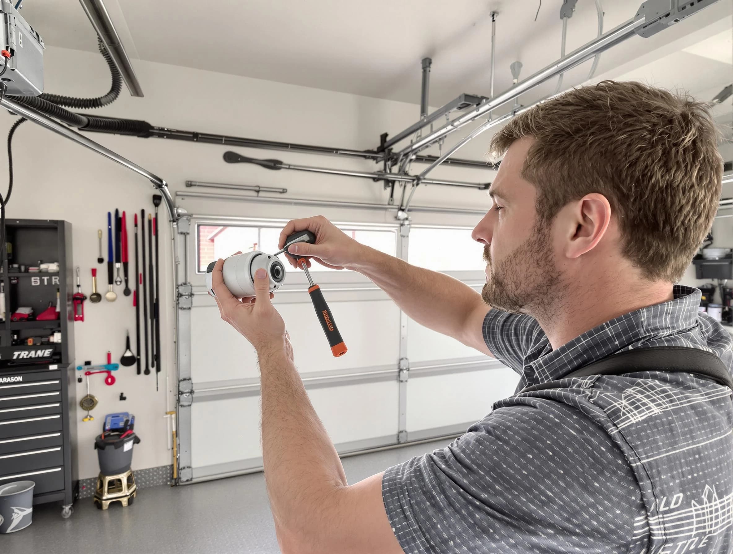 Garage door opener repair service by Alpharetta Garage Door Repair in Alpharetta