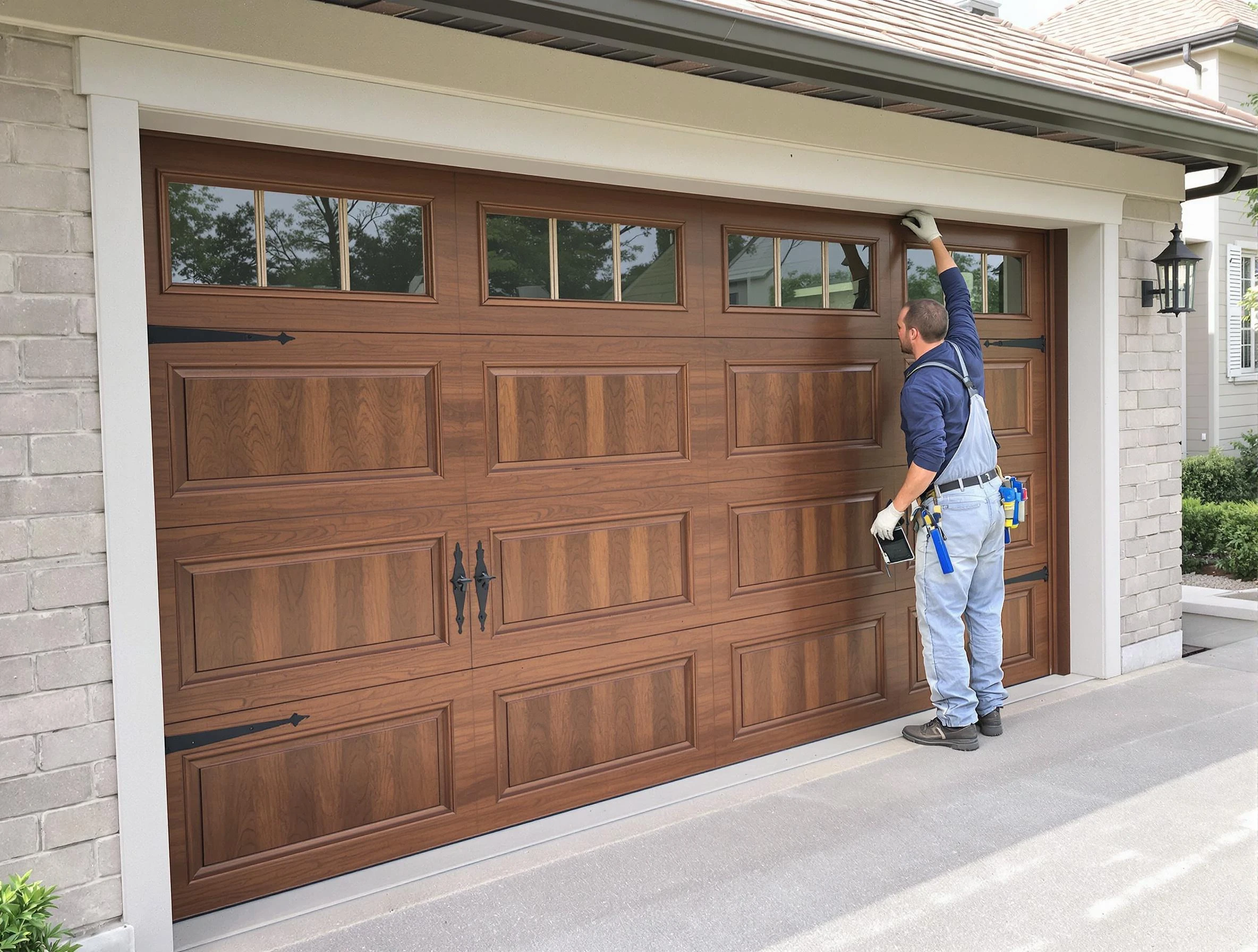 Custom garage door showcase by Alpharetta Garage Door Repair in Alpharetta