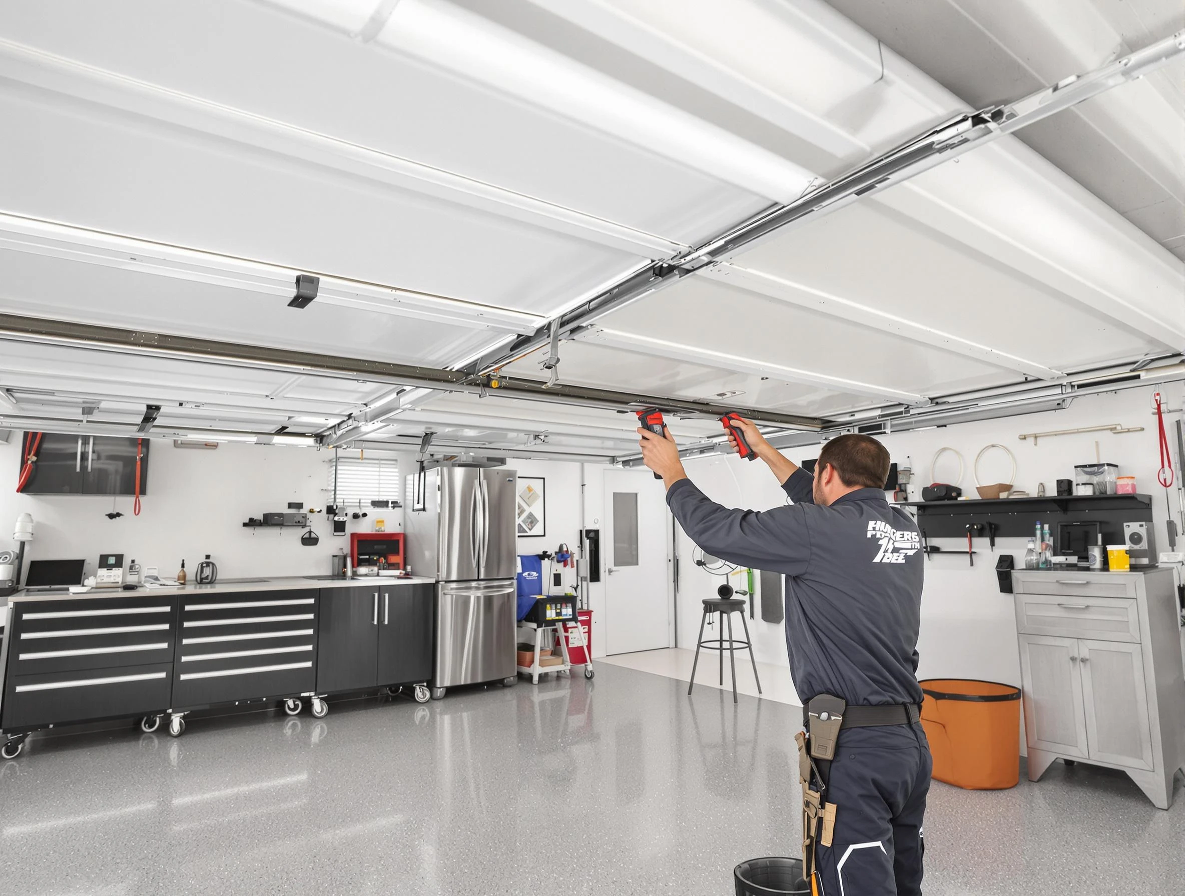 Overhead garage door repair service by Alpharetta Garage Door Repair in Alpharetta